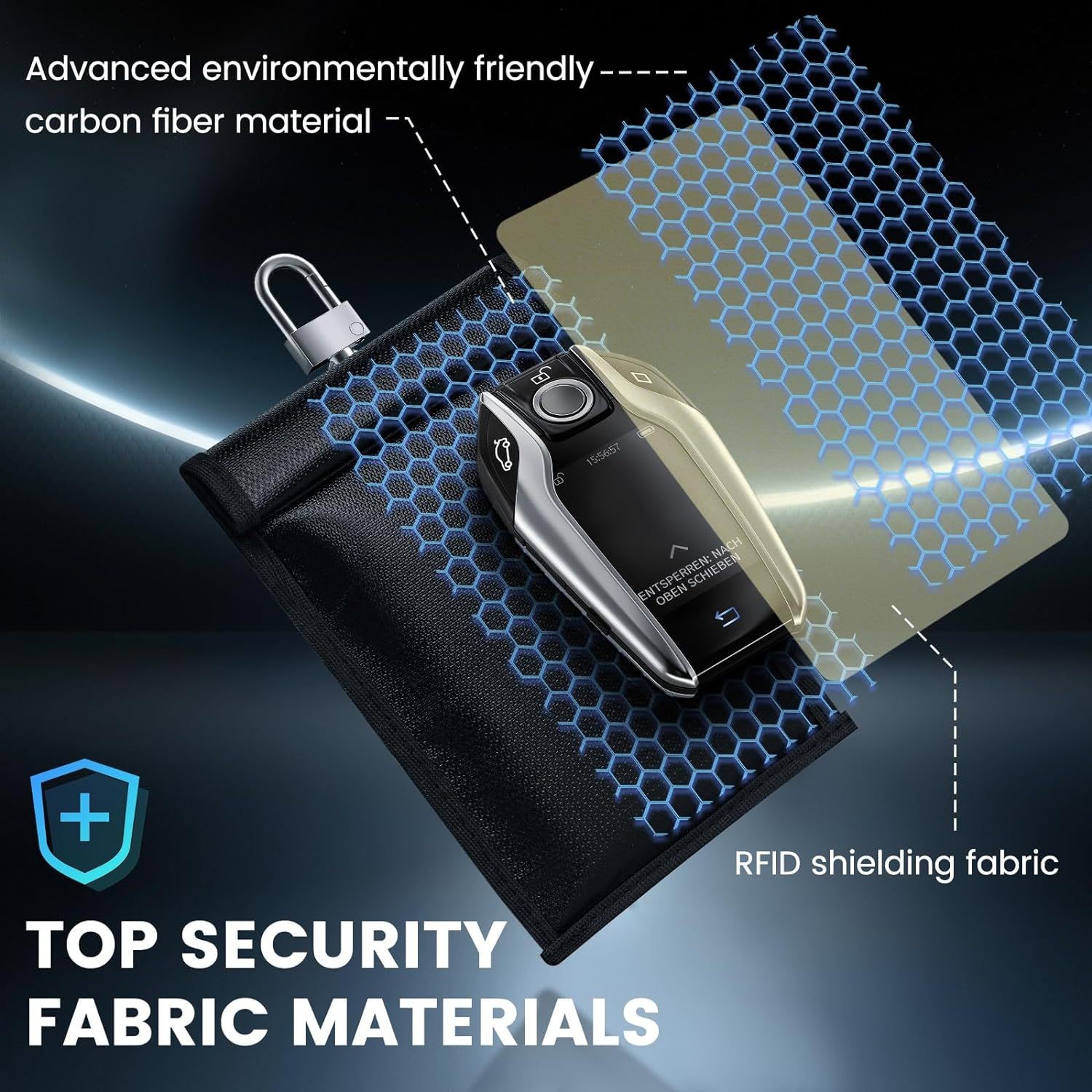 Fireproof RFID Car Key Case – Flame Retardant Anti-Theft Pouch
