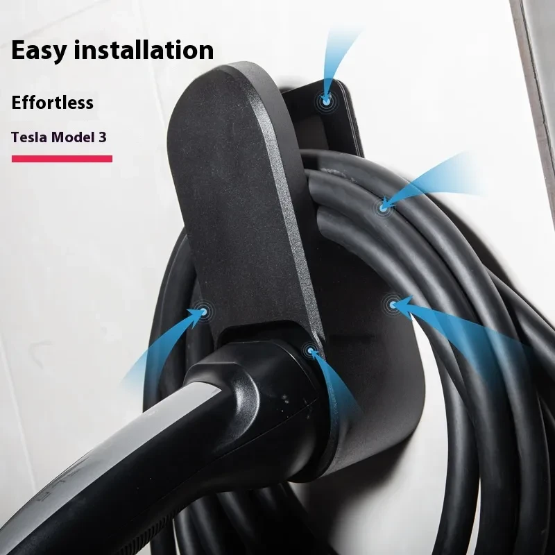 EV Charging Gun Wall Hanger – Universal Bracket for Home Wall Mount