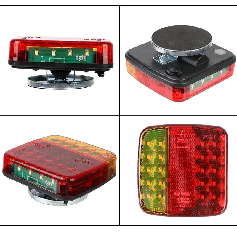 Wireless Trailer LED Taillights – Magnetic Base, USB Rechargeable