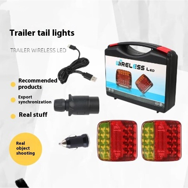 Wireless Trailer LED Taillights – Magnetic Base, USB Rechargeable
