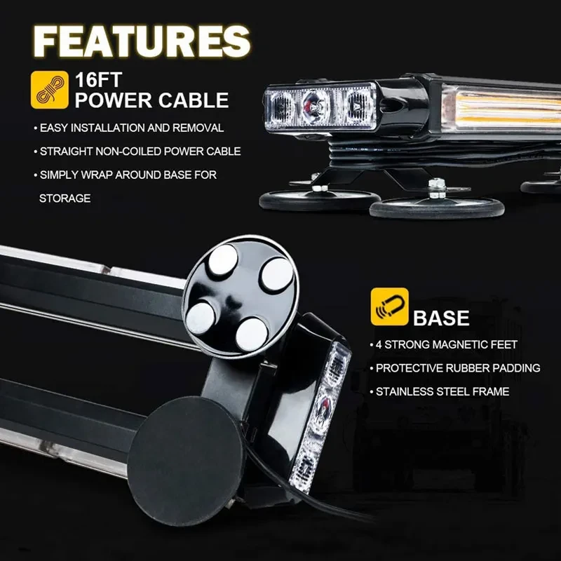 Double Row LED Strobe Light – Car Roof Emergency Warning Lamp