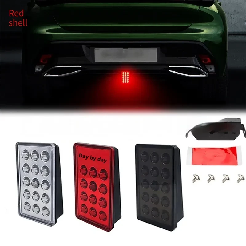 Square LED Warning Taillight – 12V Reversing Light for Car/Motorcycle