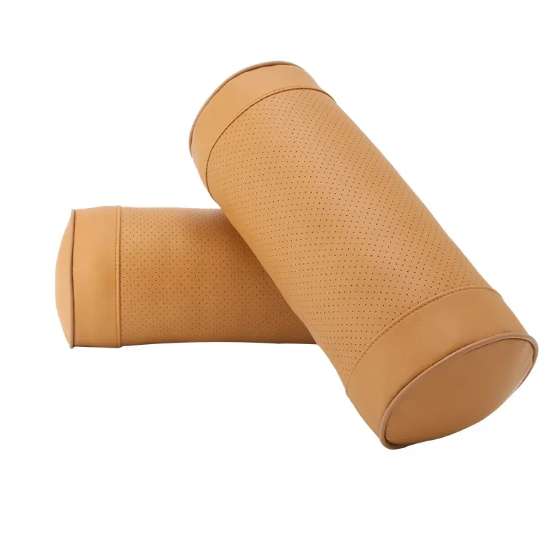 Leather Car Bolster – Breathable Cylindrical Neck Pillow