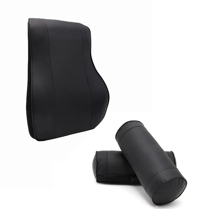 Leather Car Bolster – Breathable Cylindrical Neck Pillow