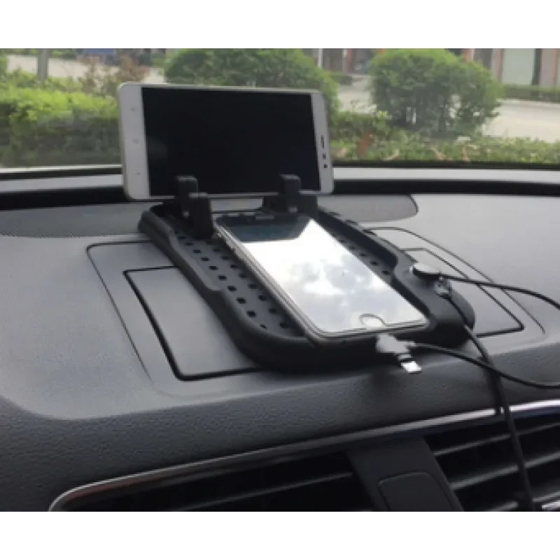 VoltMat X – Magnetic Dashboard Pad with Built-In USB Charging