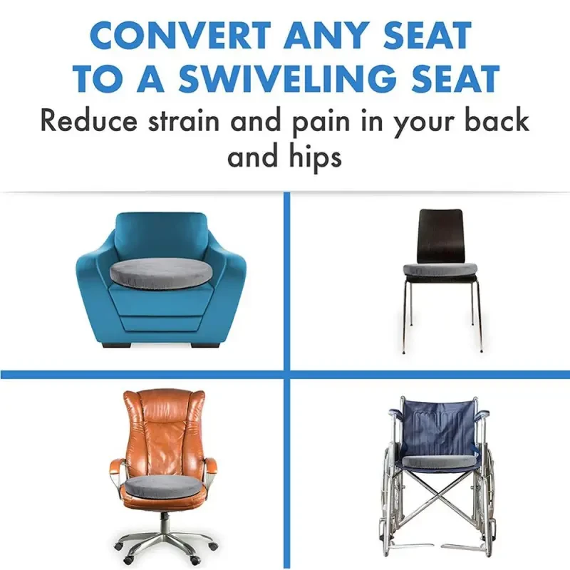 ErgoSpin 360 Swivel Car Cushion – Anti-Slip Seat Pad for Back Relief