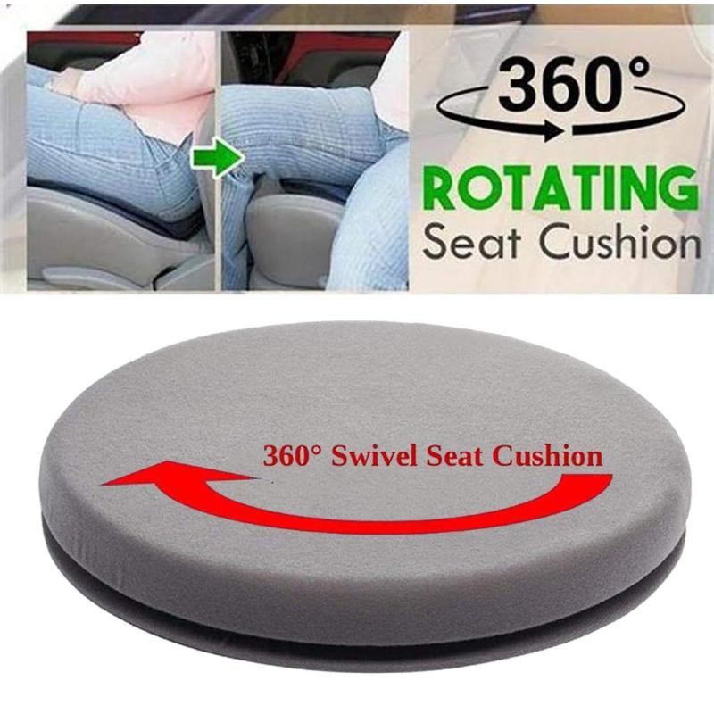 ErgoSpin 360 Swivel Car Cushion – Anti-Slip Seat Pad for Back Relief