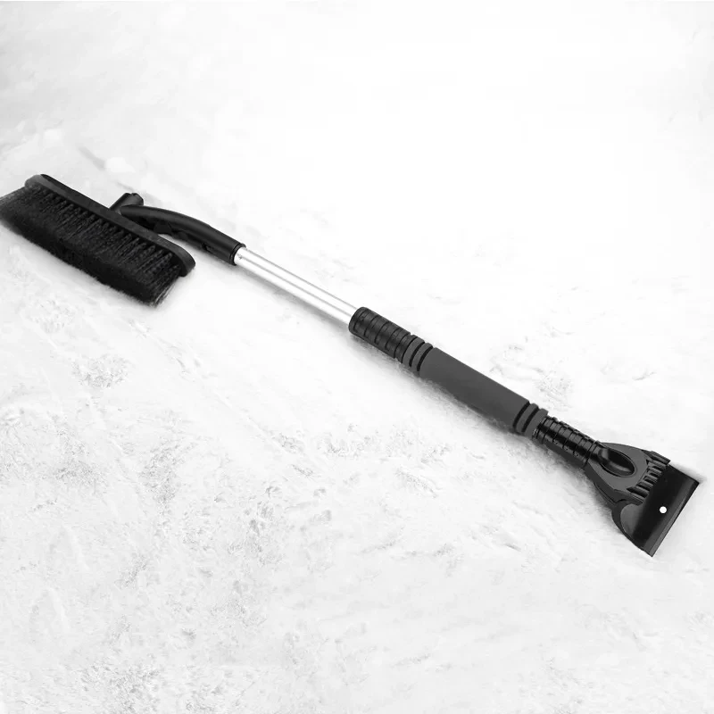 2-in-1 Extendable Car Snow Brush & Ice Scraper – Foam Handle & Rotating Head