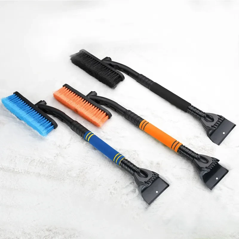 2-in-1 Extendable Car Snow Brush & Ice Scraper – Foam Handle & Rotating Head