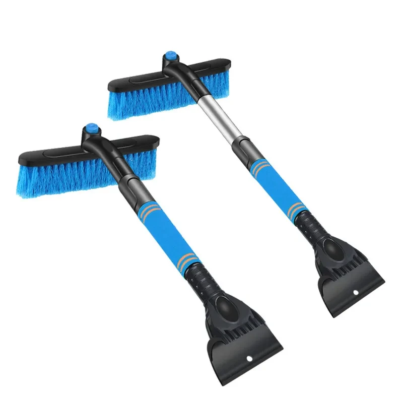 2-in-1 Extendable Car Snow Brush & Ice Scraper – Foam Handle & Rotating Head