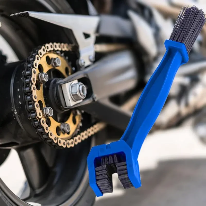 Dual-End Chain Cleaning Brush for Motorcycle & Bicycle Maintenance