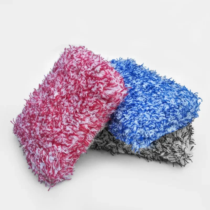 Plush Microfiber Car Wash Sponge – Coral Fleece Cleaning Towel
