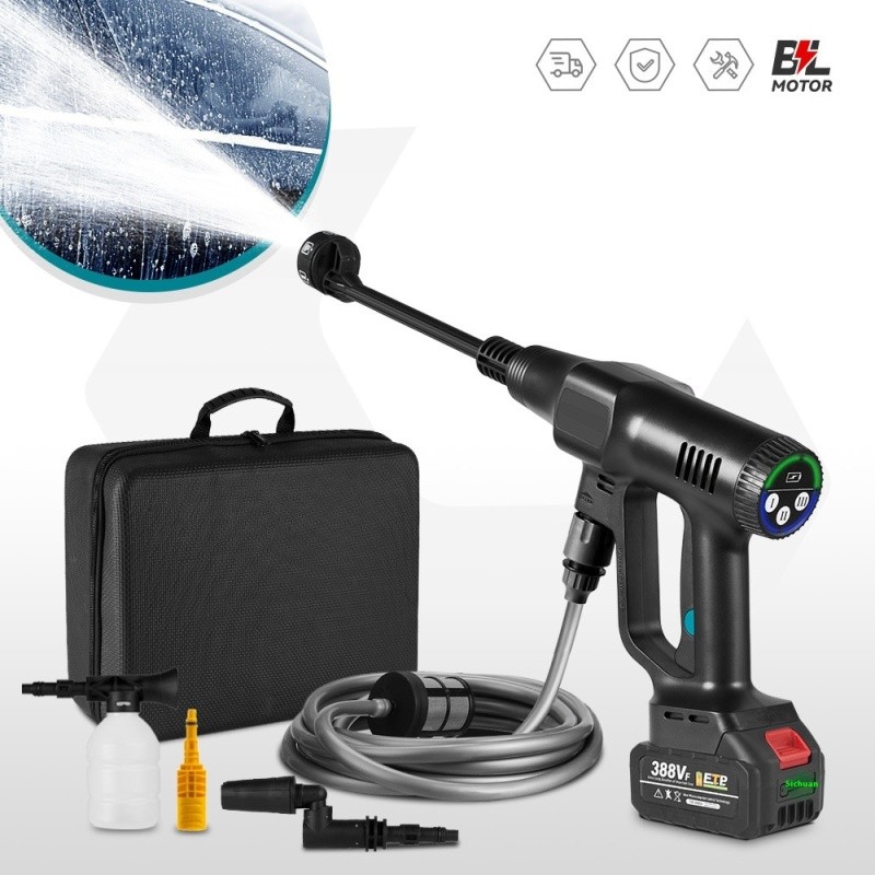 Brushless High-Pressure Water Gun – 20Bar Car Washer with Dual Battery