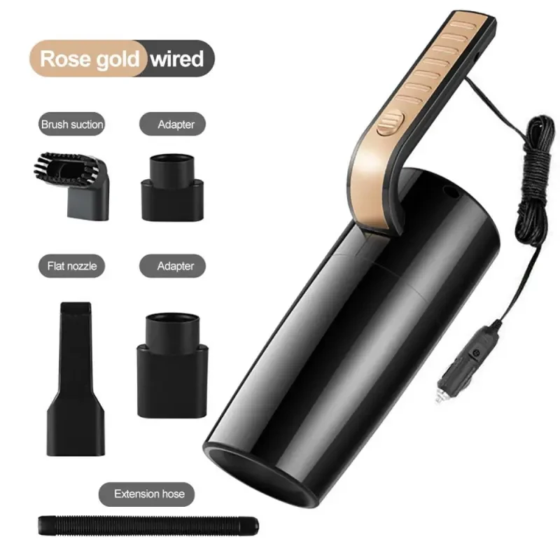 DustRider 120W Car Vacuum – Dual Mode Wet/Dry Cleaning