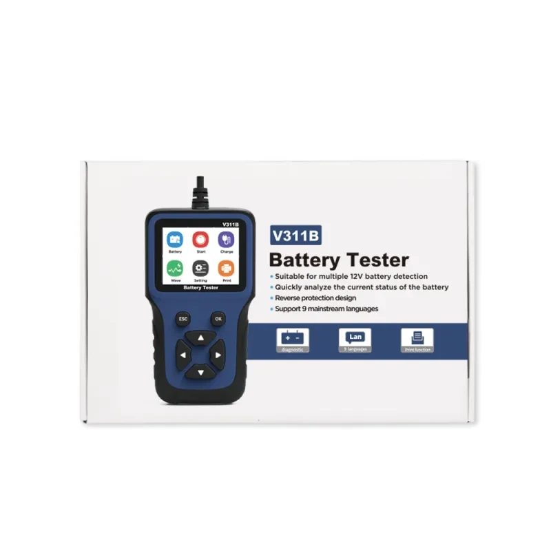 V311B 12V Car Battery Tester β Cold Crank Analyzer & Diagnostic Tool