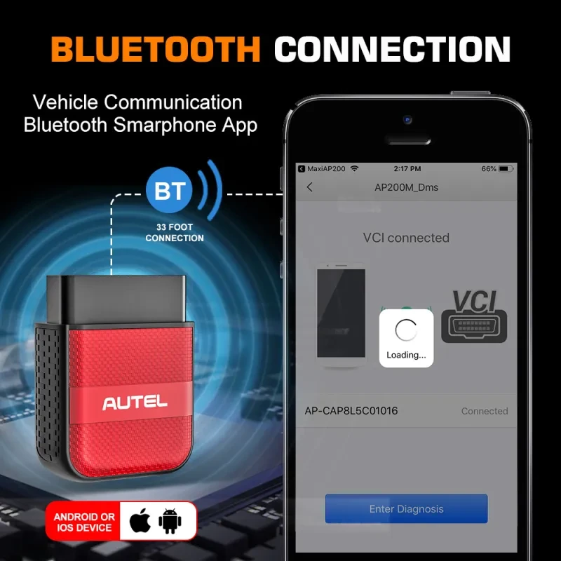 AUTEL AP200H OBD2 Car Diagnostic Scanner Code Reader Tool