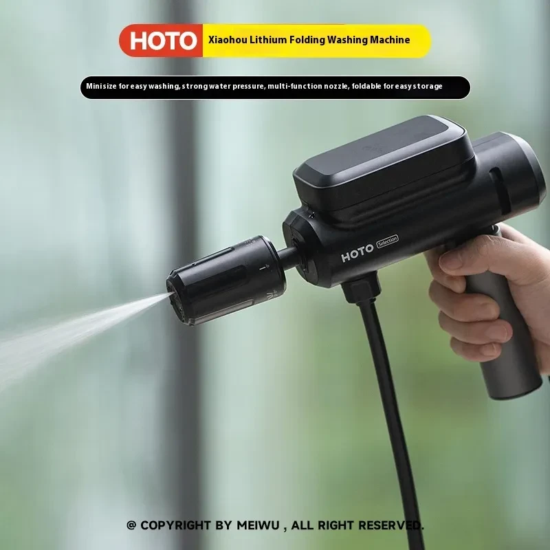AquaForce Foldable Electric Car Washer – 130W Cordless Pressure Cleaner