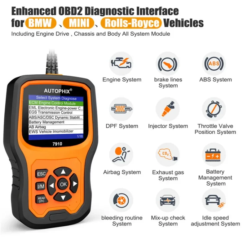 Autophix 7910 BMW OBD2 Full-System Diagnostic Scanner