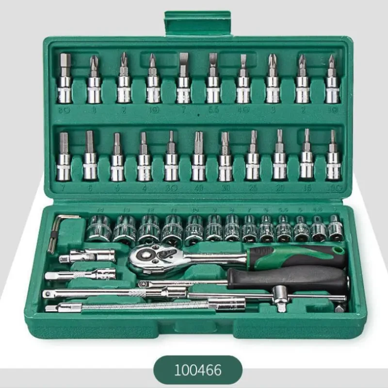 46-Piece Socket Wrench Set – Auto Repair & Household Tool Kit