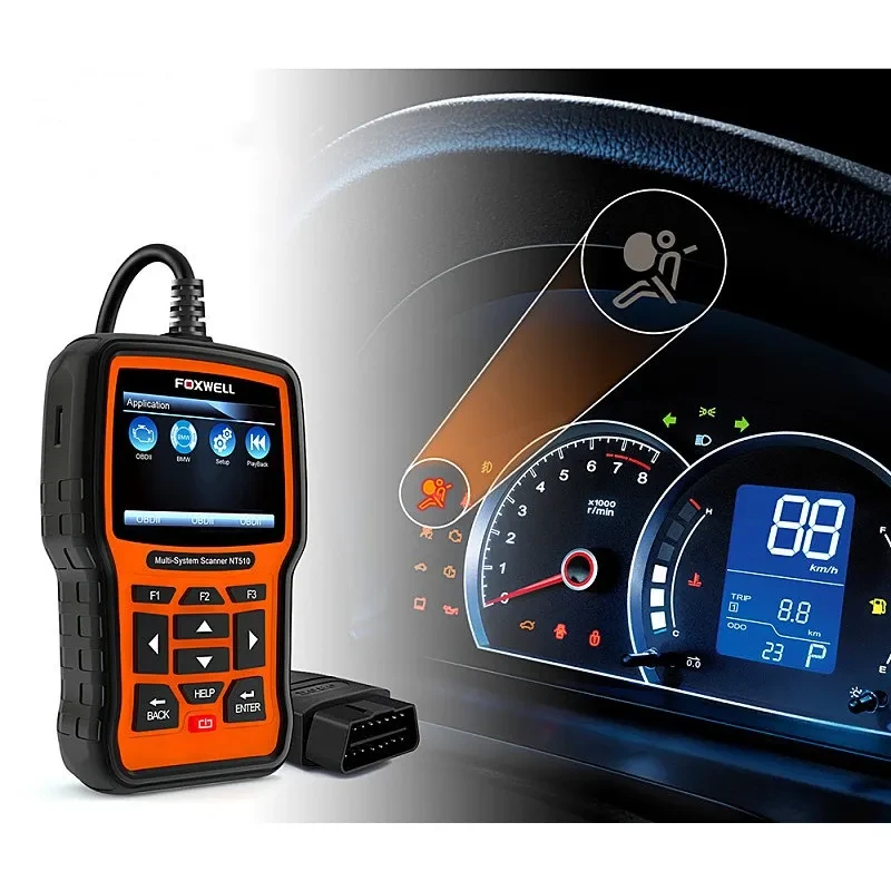 Foxwell NT510 Diagnostic Tool – OBD2 ABS SRS Reset & Bi-Directional Scanner