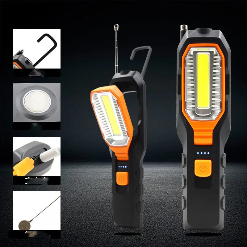 Rechargeable COB LED Work Light – Multifunction Car Repair Lamp