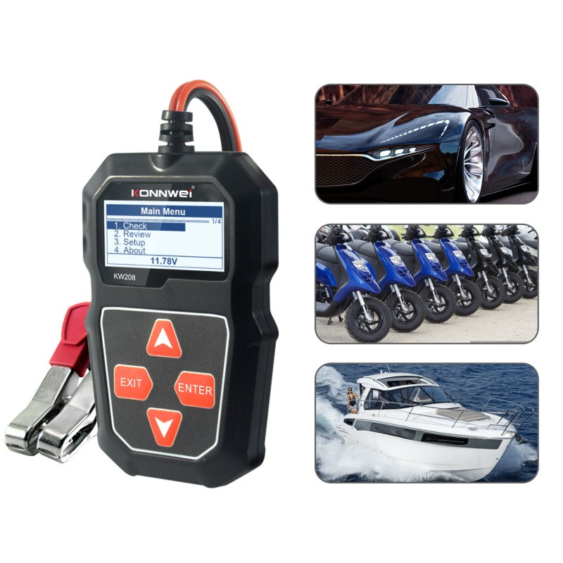 KONNWEI KW208 12V Car Battery Tester β CCA, Cranking & Charging Test
