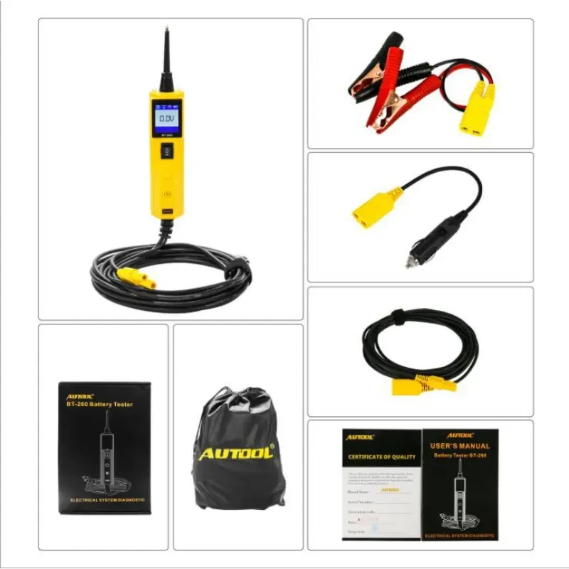 BT260 Automotive Circuit Voltage Tester – LCD Fault Detection Tool