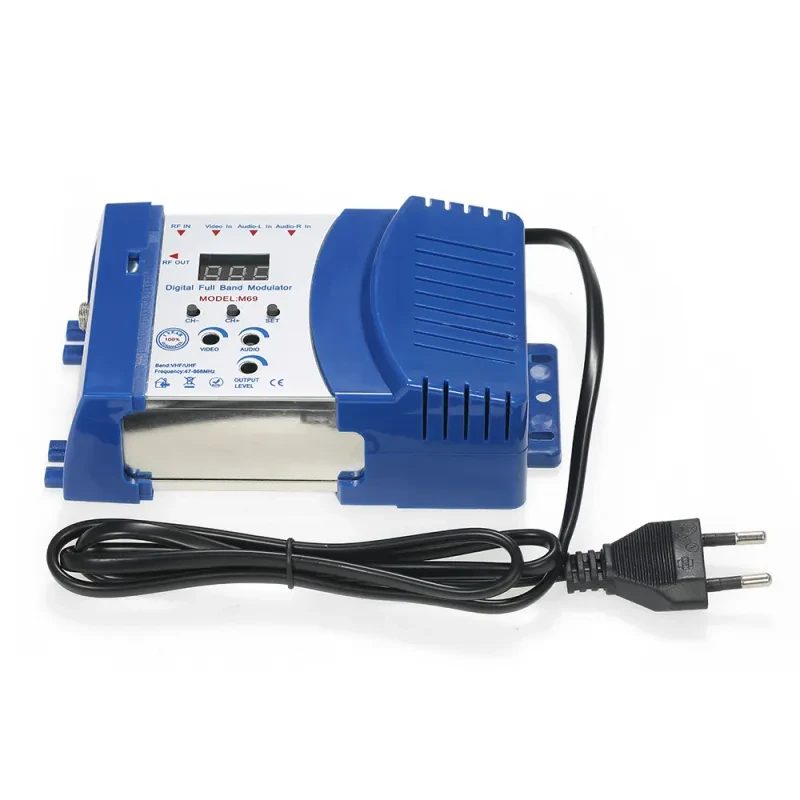 High-Performance Compact RF Modulator – Audio Video to TV Converter Box