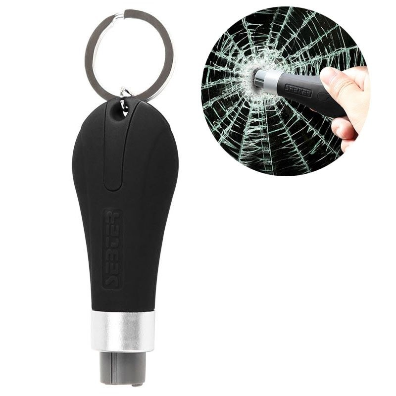 Mini Emergency Safety Hammer Keychain – Seatbelt Cutter & Glass Breaker