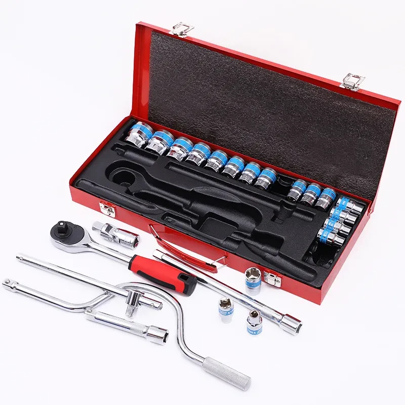 24-Piece Curved Bow Car Repair Wrench Kit – Mechanical Tool Set