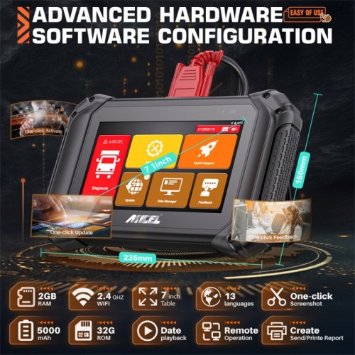 V5HD Truck Diagnostic Tool – Heavy-Duty Diesel Scanner