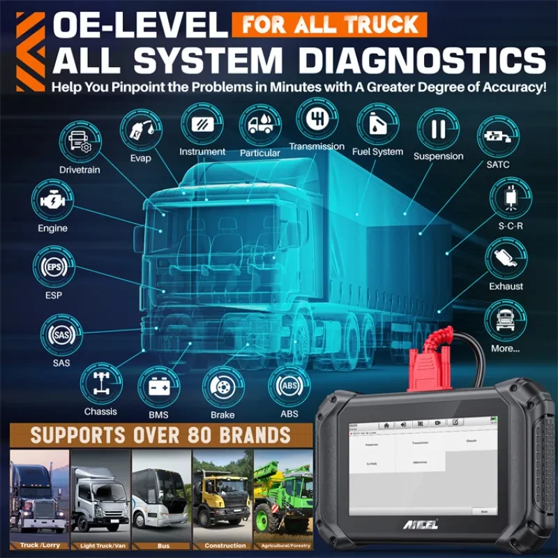 V5HD Truck Diagnostic Tool β Heavy-Duty Diesel Scanner