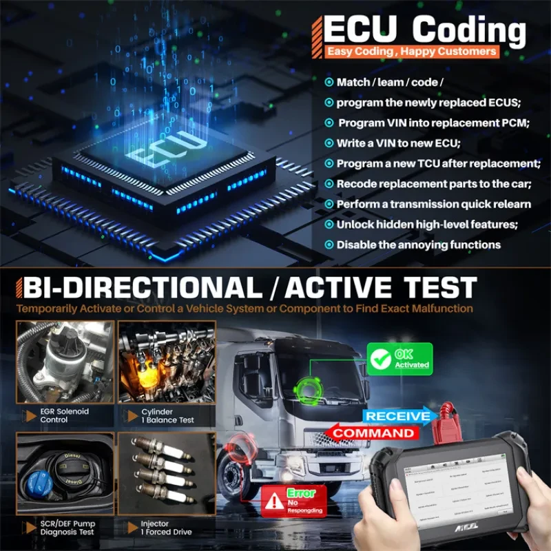 V5HD Truck Diagnostic Tool β Heavy-Duty Diesel Scanner