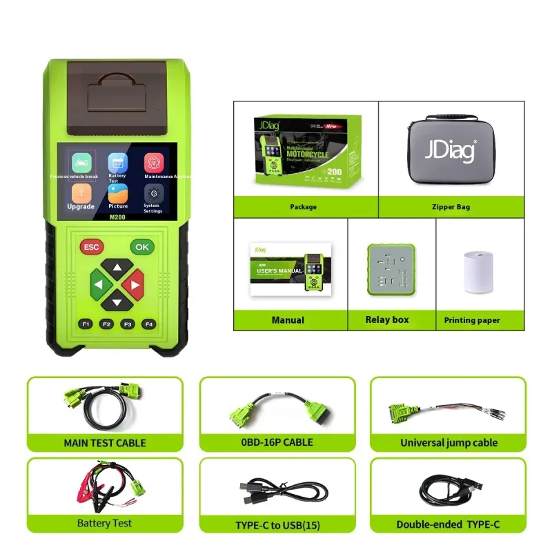 JDiag M200 Motorcycle Fault Code Diagnostic Tool