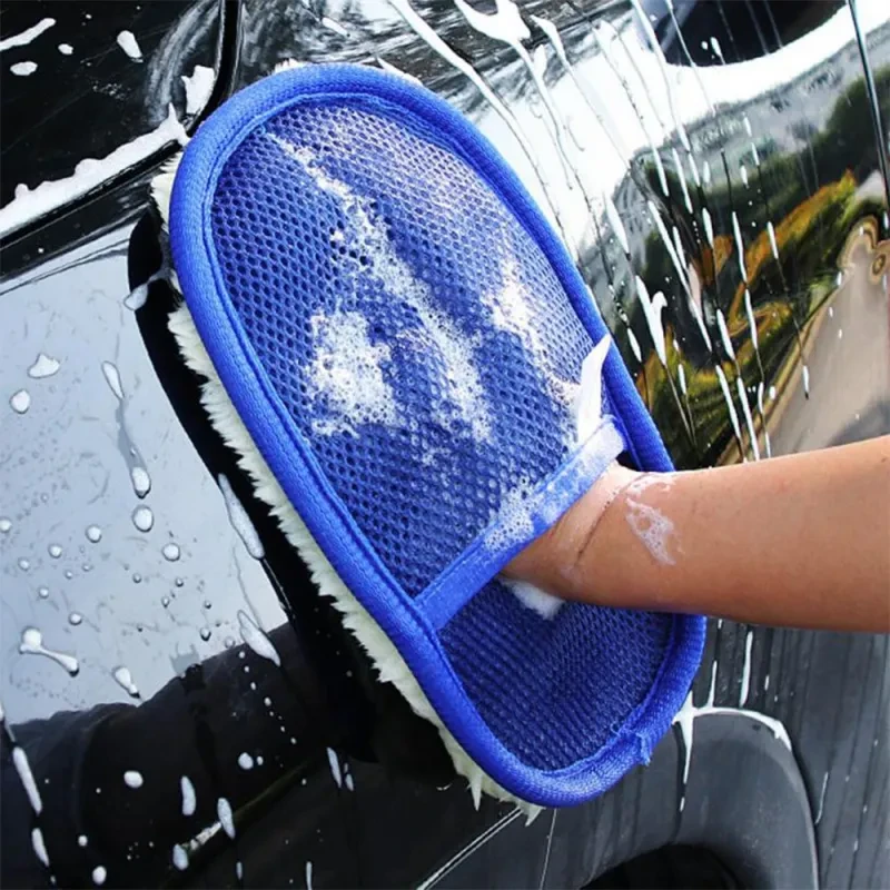 Premium Wool Car Wash Glove – Scratch-Free Auto Cleaning Mitt