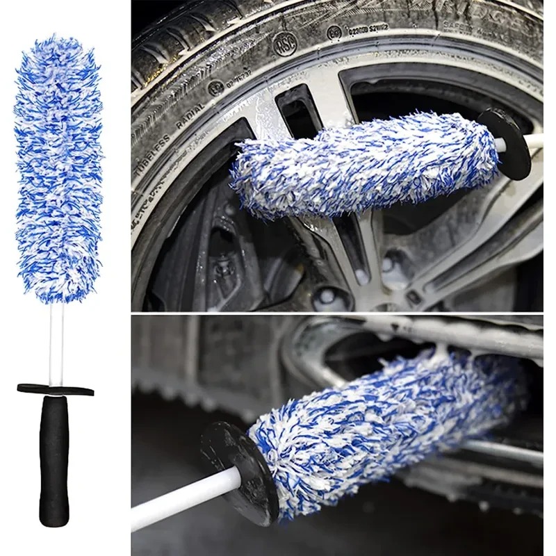 WheelMaster Steel Rim & Hub Cleaning Brush – Blue Microfiber
