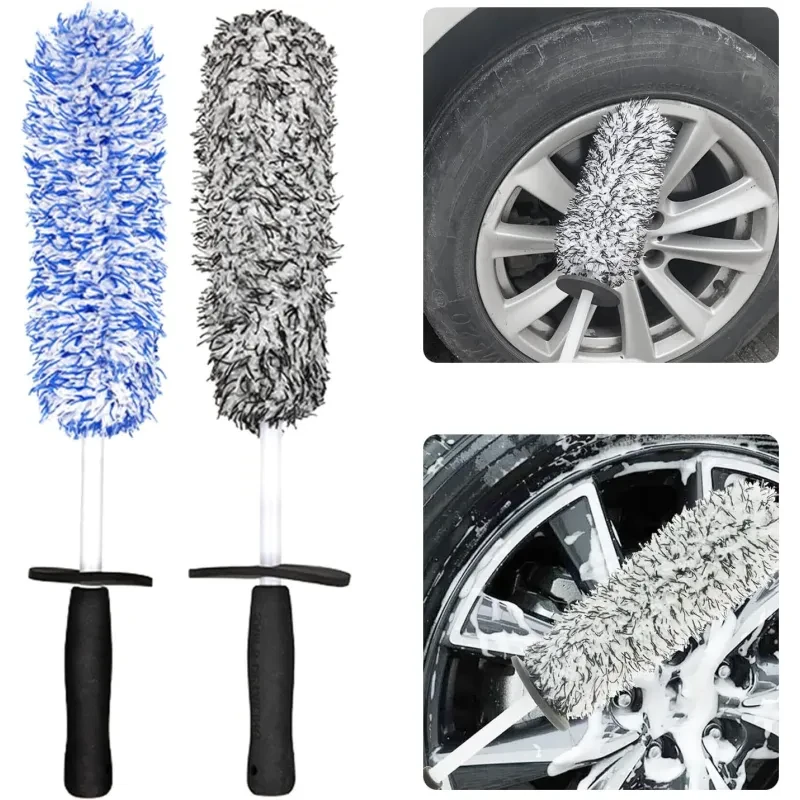 WheelMaster Steel Rim & Hub Cleaning Brush – Blue Microfiber