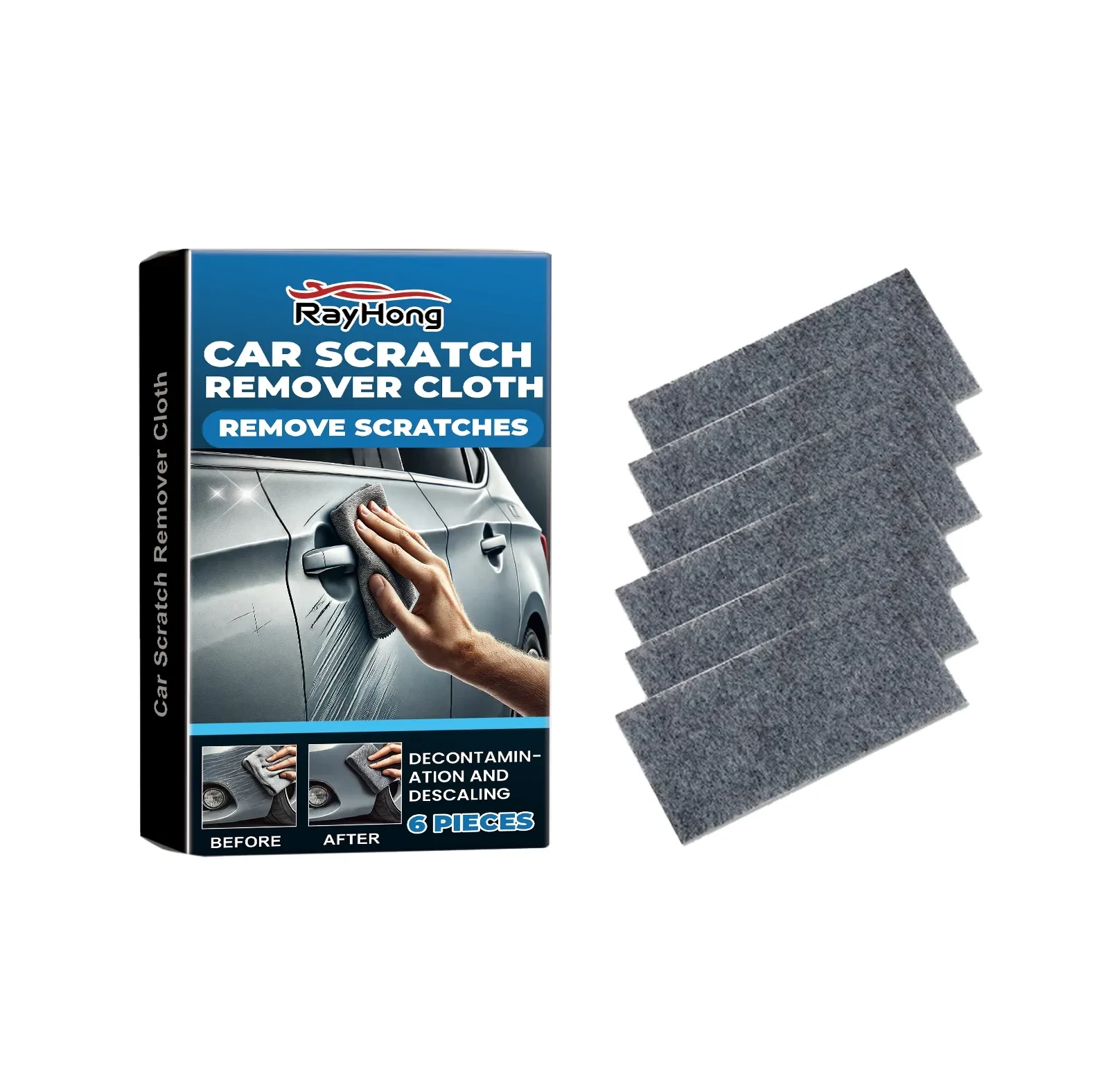Rayhong Scratch Remover Cloth – Pack of 6 Microfiber Cleaning Cloths