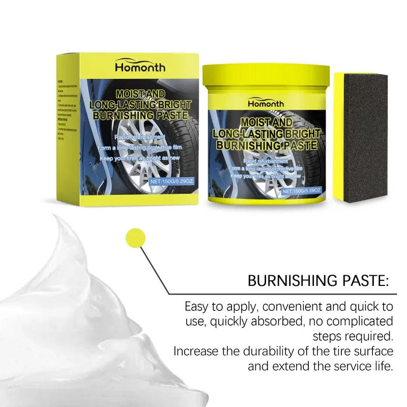 Premium Tire Shine Coating Paste – Moist, Glossy & Weather-Proof