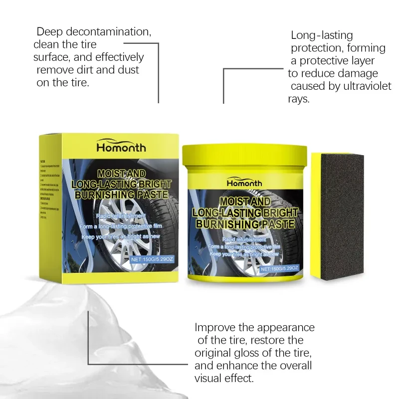 Premium Tire Shine Coating Paste – Moist, Glossy & Weather-Proof
