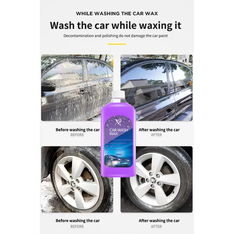 500ml Car Polish Decontamination Cleaner – Liquid Wax Shine