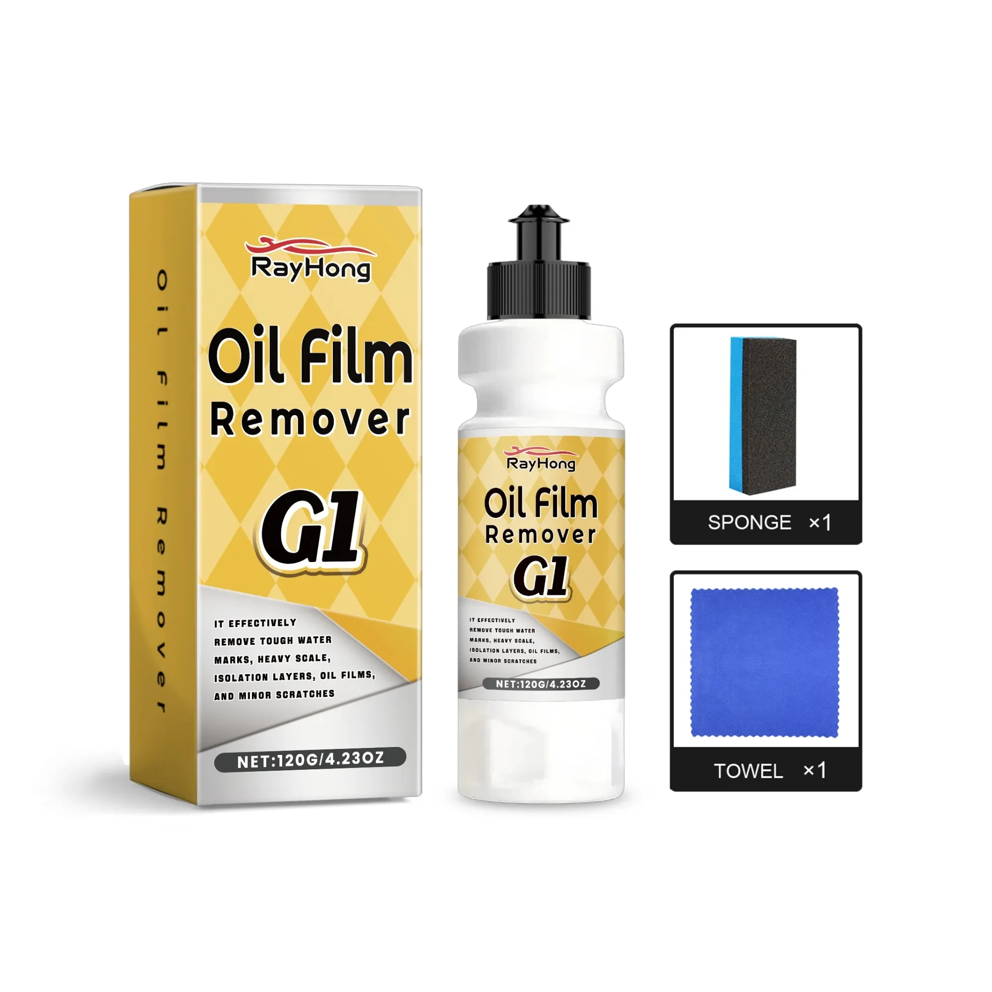 G1 Car Glass Polishing Compound – Oil Film & Water Spot Remover