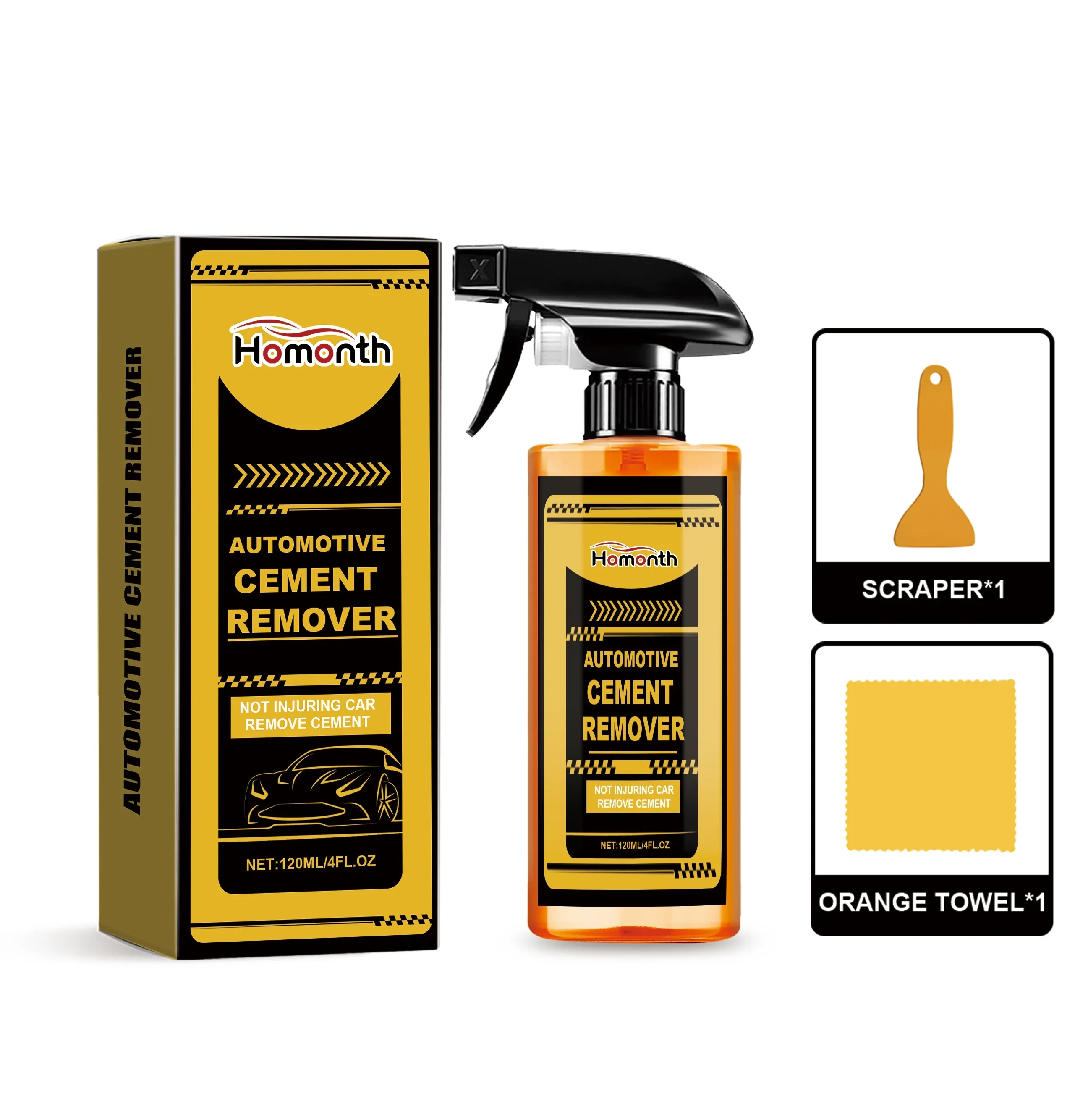 Automotive Cement Remover – Safe Car Surface Cleaner with Tools