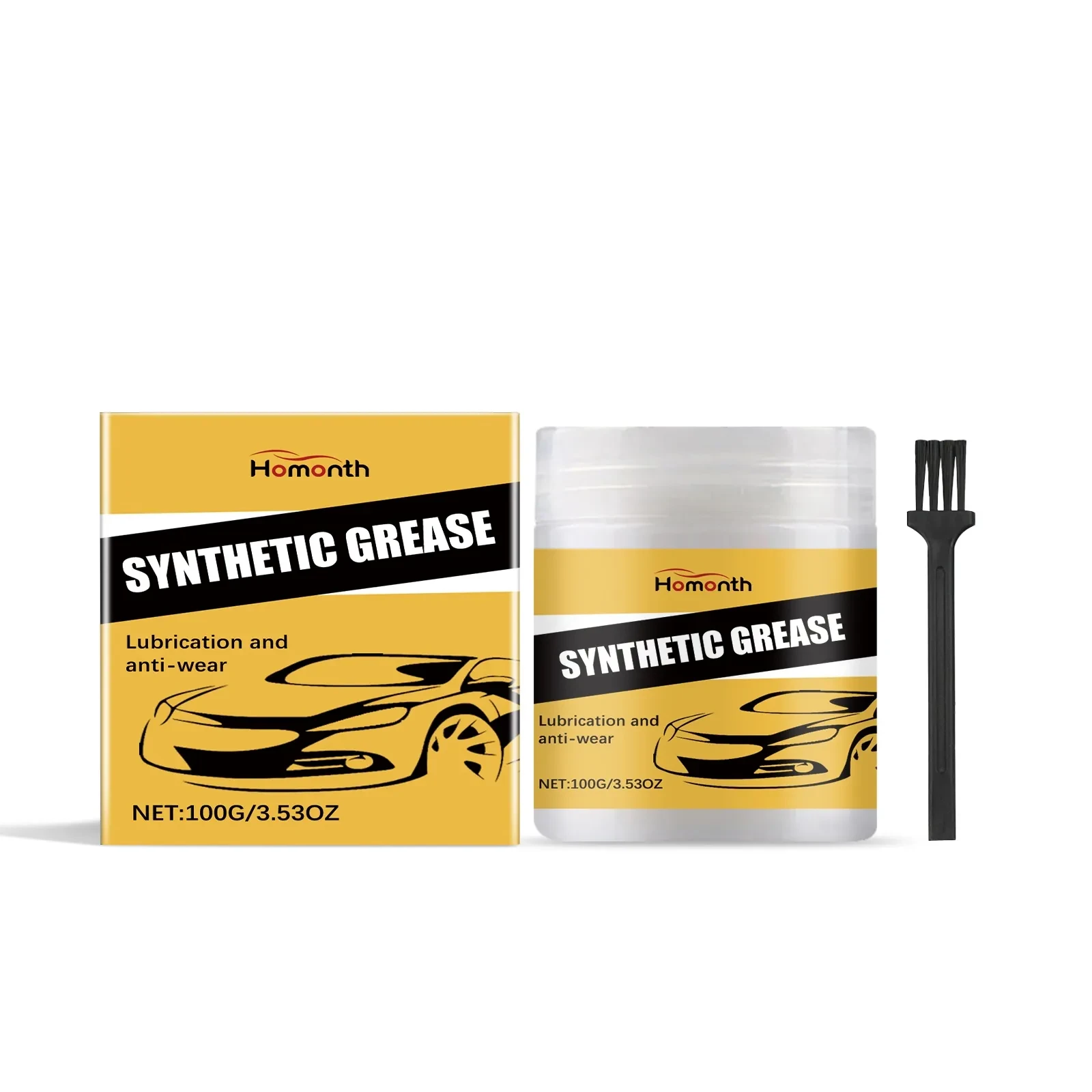 Synthetic Car Brake Grease – 100g Lubricant with Brush for Auto Care