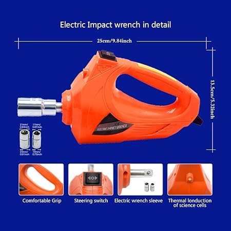 12V GOGOLO 5T Electric Hydraulic Car Jack – Jack + Inflator + Wrench Kit