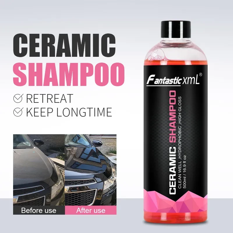 Ceramic Car Wash Shampoo – Strong Foam Cleaner & Glazing Shine