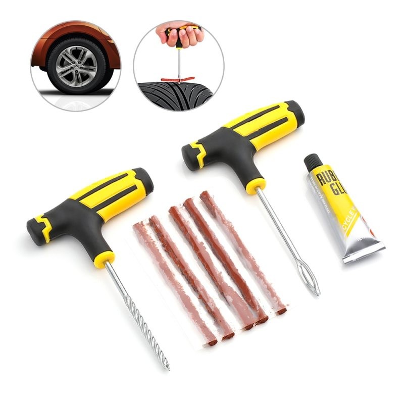 UOS Tire Repair Kit – Tubeless Car & Bike Puncture Plug Tool Set