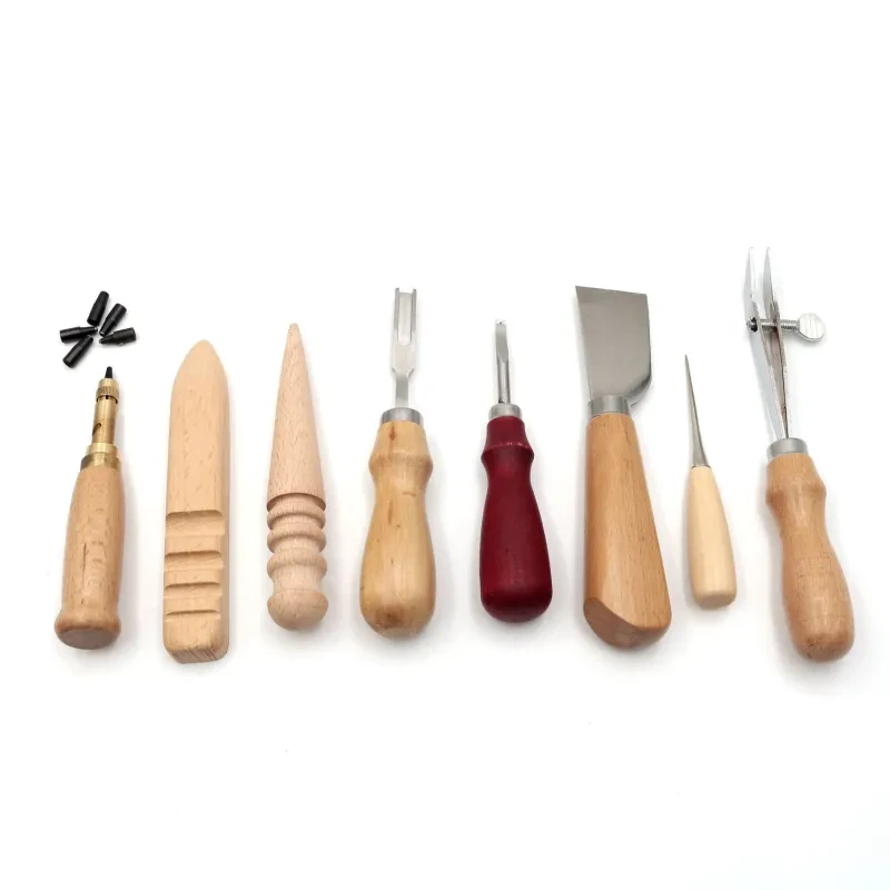 35pcs Leather Craft Tool Kit β Sewing Awl, Groover, Edge Creaser & Thread