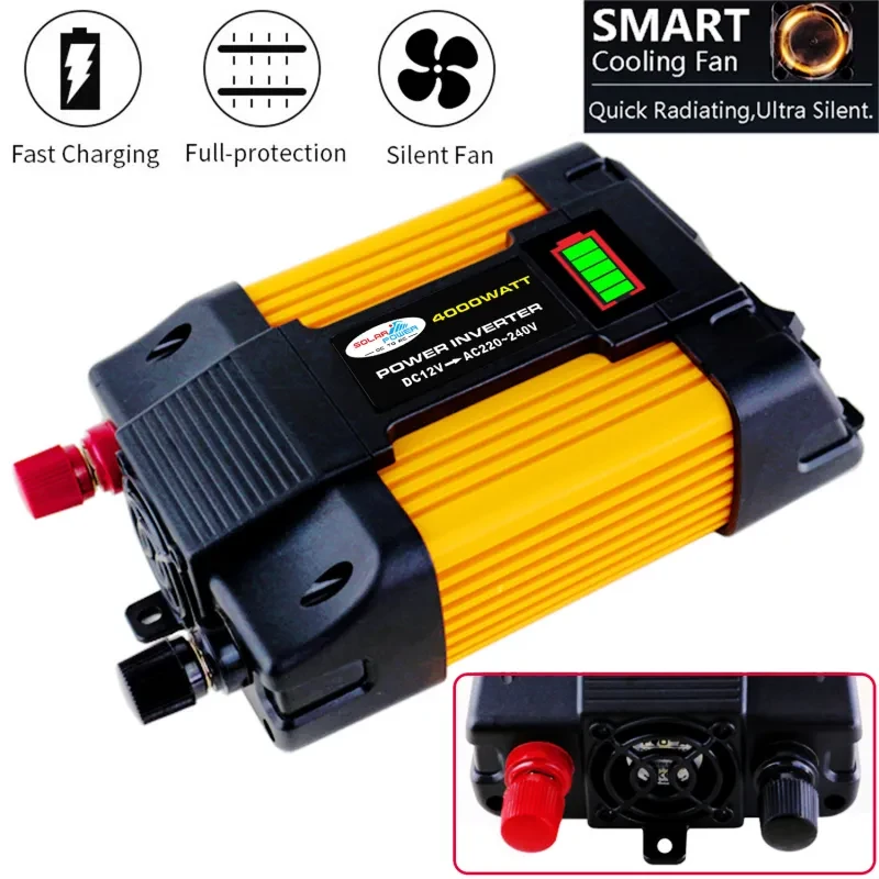 6000W Car Power Inverter β 12V to 220V Converter with Dual USB & Display