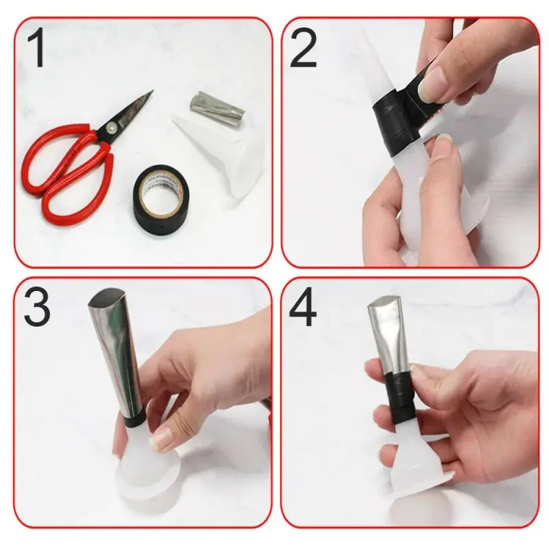 Finisher Caulk Nozzle Applicator Sealant Finishing Scraper Tool